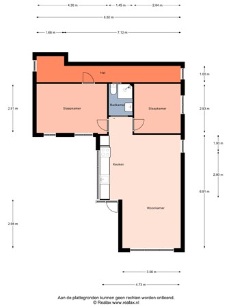 Floorplan - Korhoenlaan 2-131, 3847 LN Harderwijk